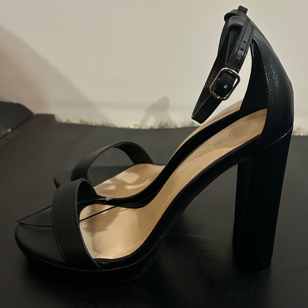 Wild Diva Black Ankle Strap Heels